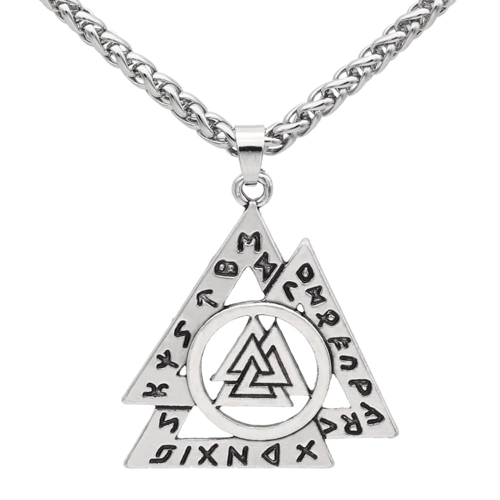 Collier Valknut imbriqués-HERITAGE VIKING