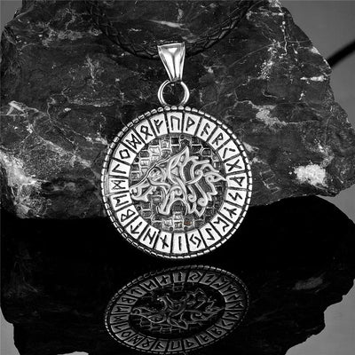 Collier Viking - Collier Rune Dorée de Fenrir-HERITAGE VIKING