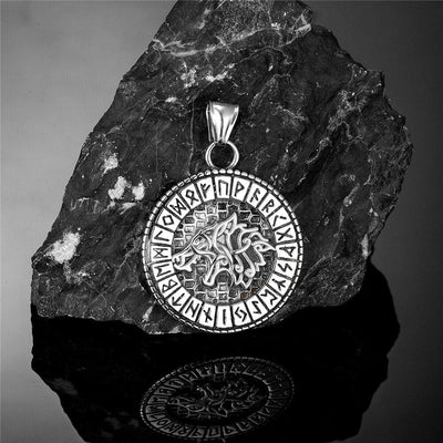 Collier Viking - Collier Rune Dorée de Fenrir-HERITAGE VIKING
