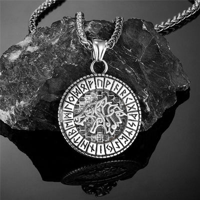 Collier Viking - Collier Rune Dorée de Fenrir-HERITAGE VIKING