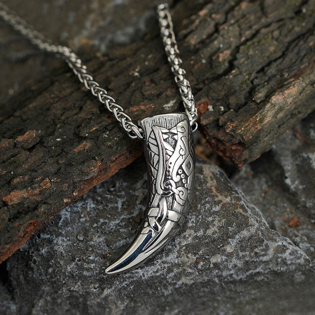 Collier viking dent de Fenrir le loup géant-HERITAGE VIKING