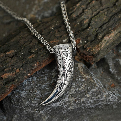 Collier viking dent de Fenrir le loup géant-HERITAGE VIKING