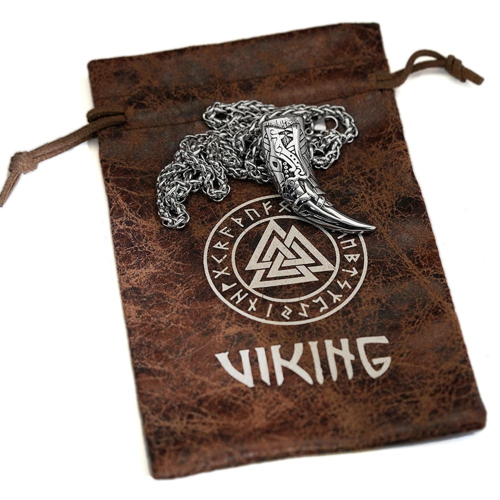 Collier viking dent de Fenrir le loup géant-HERITAGE VIKING