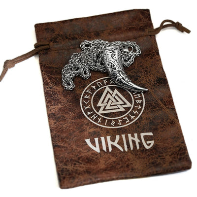 Collier viking dent de Fenrir le loup géant-HERITAGE VIKING