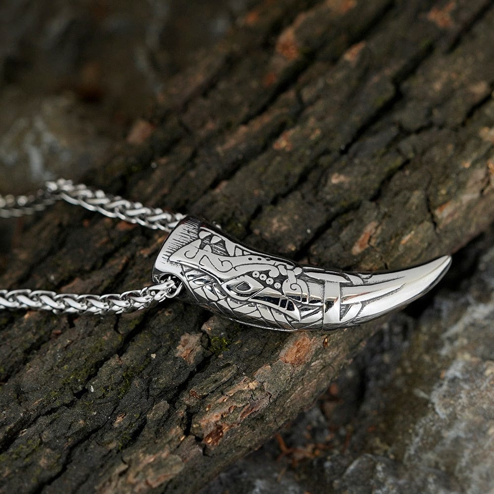 Collier viking dent de Fenrir le loup géant-HERITAGE VIKING