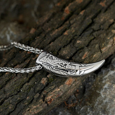 Collier viking dent de Fenrir le loup géant-HERITAGE VIKING