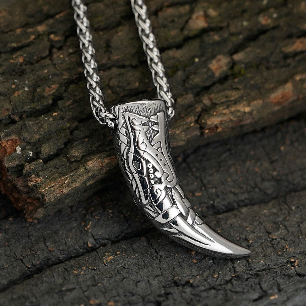 Collier viking dent de Fenrir le loup géant-HERITAGE VIKING