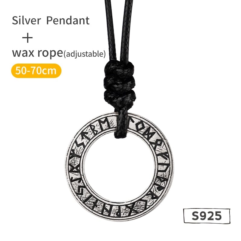 Collier Viking en Argent Sterling 925 - Cercle Runique-HERITAGE VIKING