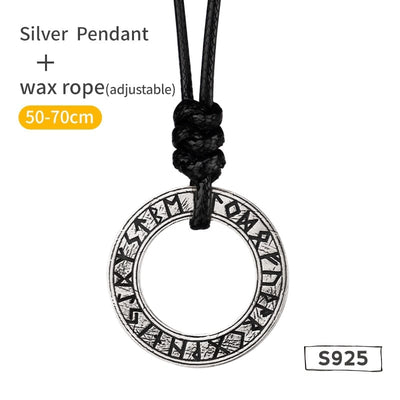 Collier Viking en Argent Sterling 925 - Cercle Runique-HERITAGE VIKING