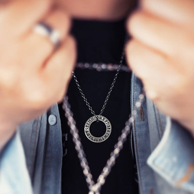 Collier Viking en Argent Sterling 925 - Cercle Runique-HERITAGE VIKING
