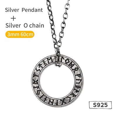 Collier Viking en Argent Sterling 925 - Cercle Runique-HERITAGE VIKING
