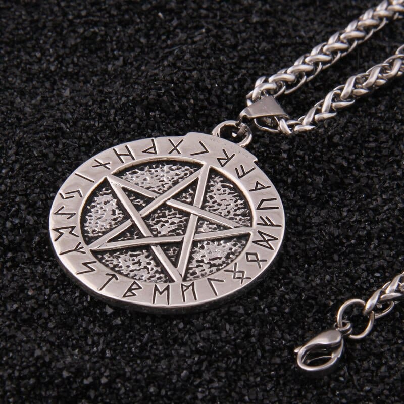 Pendentif en Argent Sterling 925 - L'Étoile Runique-HERITAGE VIKING
