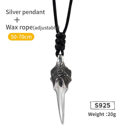 Collier Viking en Argent Sterling 925 - La Griffe du Dragon-HERITAGE VIKING