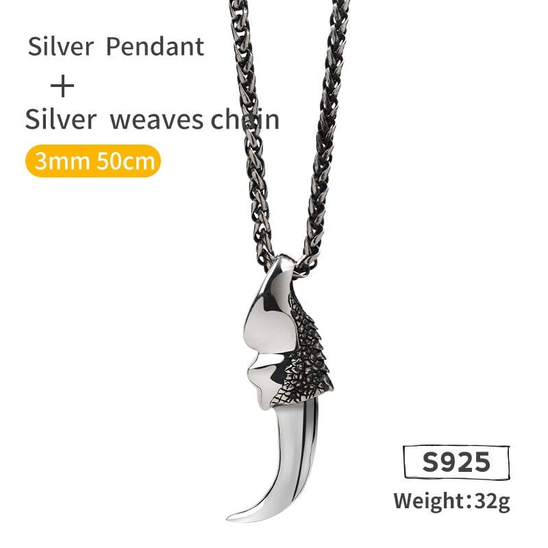 Collier Viking en Argent Sterling 925 - La Griffe du Dragon-HERITAGE VIKING