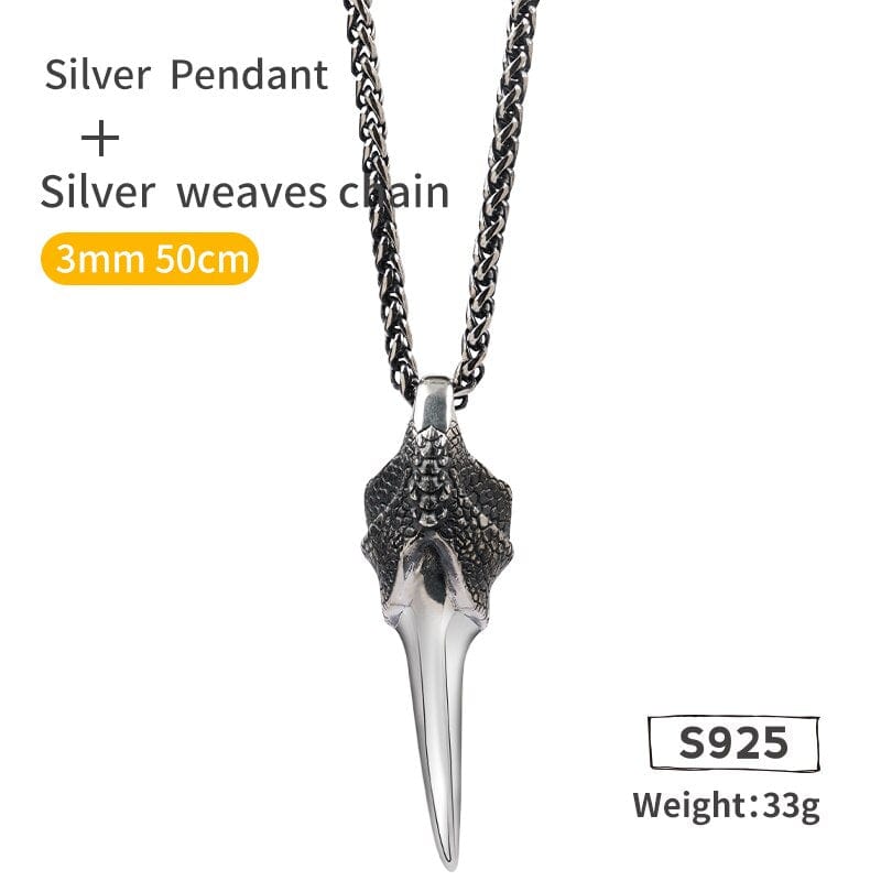 Collier Viking en Argent Sterling 925 - La Griffe du Dragon-HERITAGE VIKING