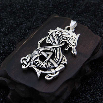 Pendentif en Argent Sterling 925 - La Rage de Fenrir-HERITAGE VIKING