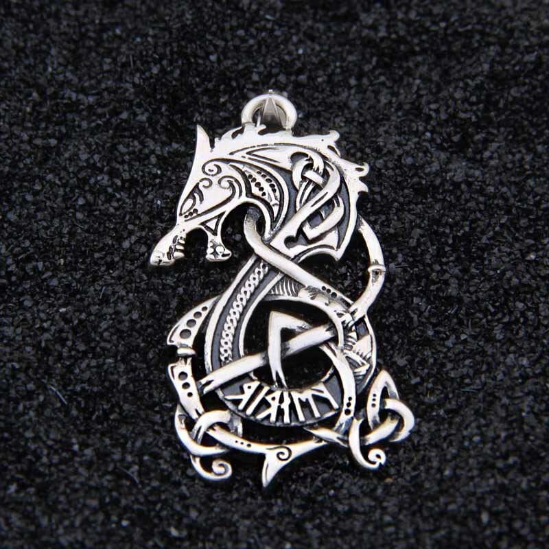 Pendentif en Argent Sterling 925 - La Rage de Fenrir-HERITAGE VIKING