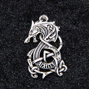 Pendentif en Argent Sterling 925 - La Rage de Fenrir-HERITAGE VIKING