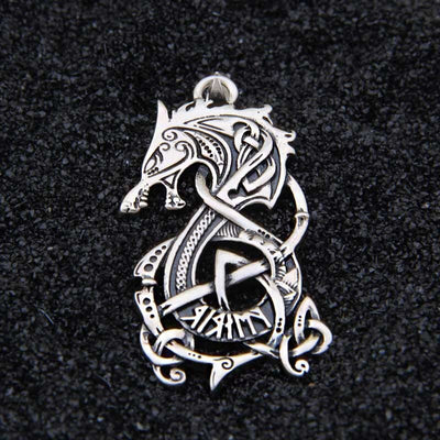Pendentif en Argent Sterling 925 - La Rage de Fenrir-HERITAGE VIKING