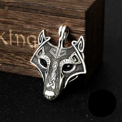Pendentif en Argent Sterling 925 - Masque de Fenrir-HERITAGE VIKING