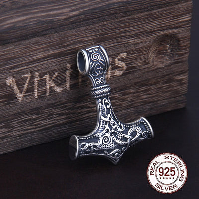 Pendentif en Argent Sterling 925 - Mjolnir-HERITAGE VIKING
