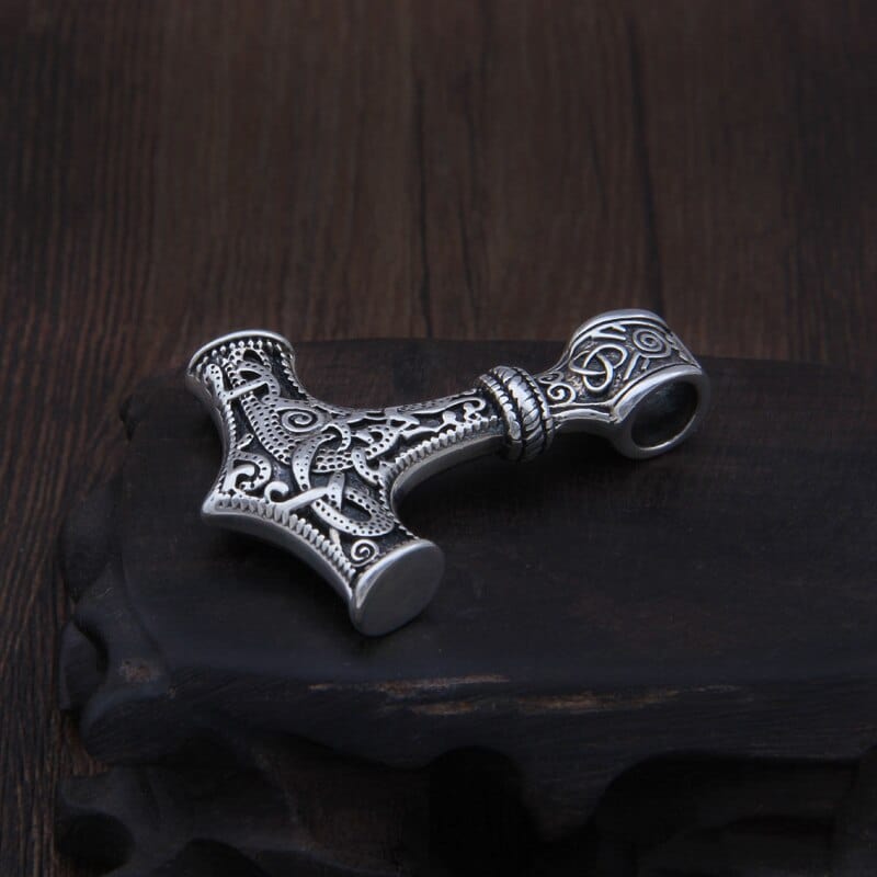 Pendentif en Argent Sterling 925 - Mjolnir-HERITAGE VIKING
