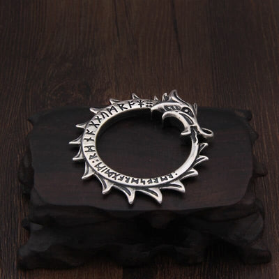 Pendentif en Argent Sterling 925 - Rune d'Ouroboros-HERITAGE VIKING