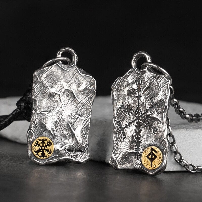 Collier Viking en Argent Sterling 925 - Stèle Runique-HERITAGE VIKING