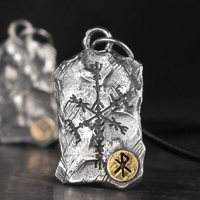 Collier Viking en Argent Sterling 925 - Stèle Runique-HERITAGE VIKING