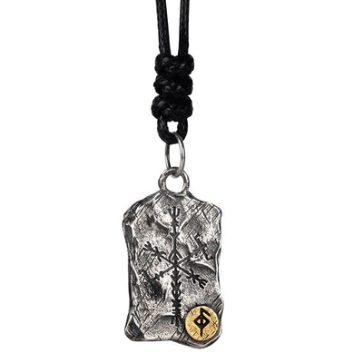 Collier Viking en Argent Sterling 925 - Stèle Runique-HERITAGE VIKING