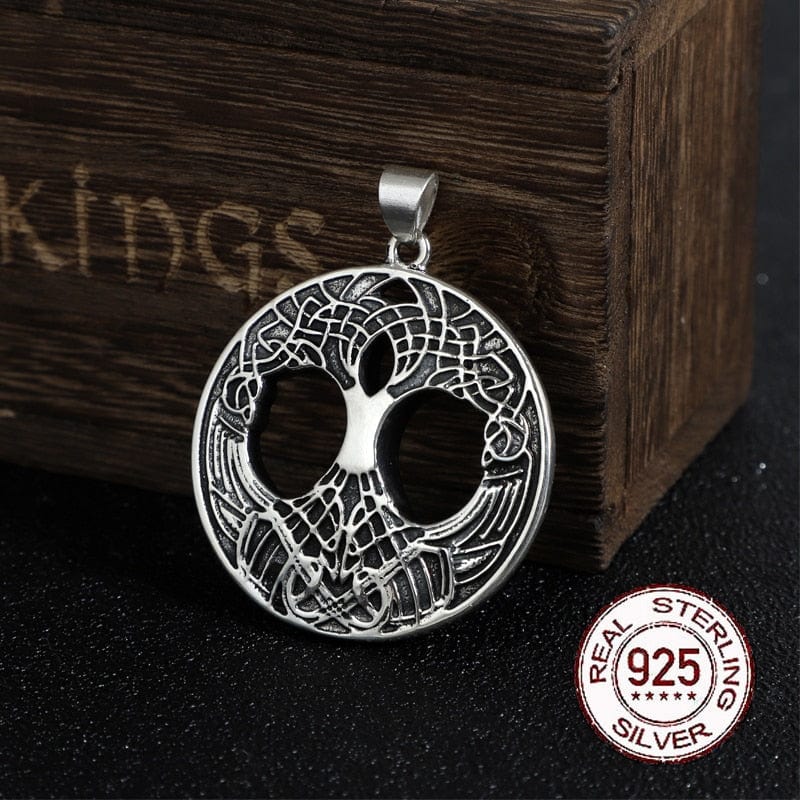 Pendentif en Argent Sterling 925 - Yggdrasil-HERITAGE VIKING