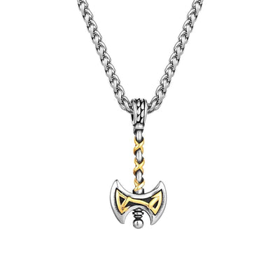 Collier Viking - Hache Viking Dorée-HERITAGE VIKING