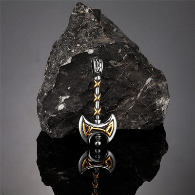 Collier Viking - Hache Viking Dorée-HERITAGE VIKING