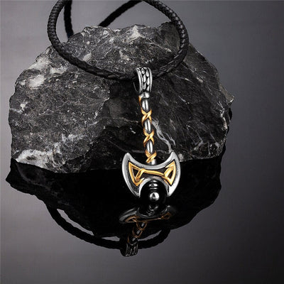 Collier Viking - Hache Viking Dorée-HERITAGE VIKING
