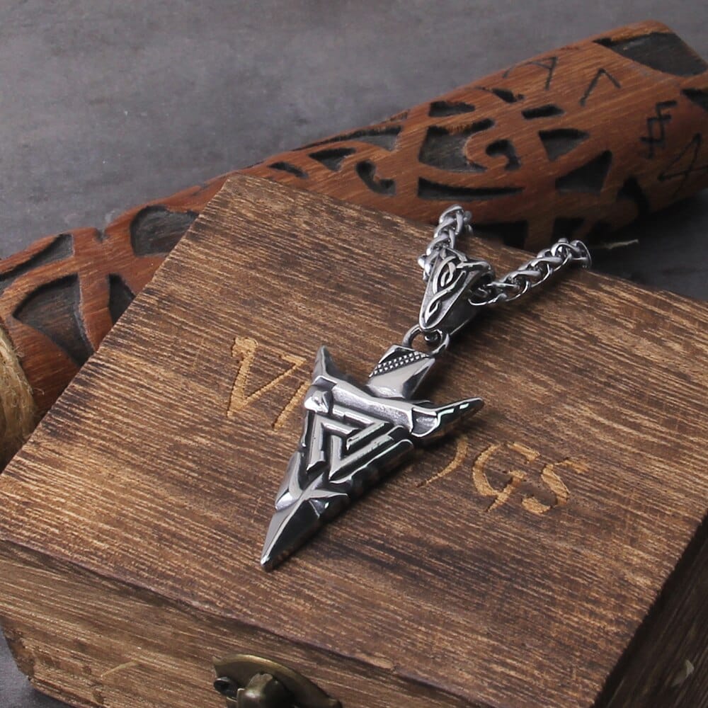 Collier Viking "Lance d'Odin Collier Valknut"-HERITAGE VIKING