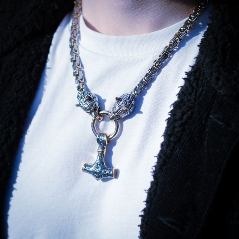 Collier Viking Loup - Sköll et Hati-HERITAGE VIKING