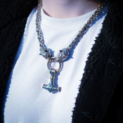 Collier Viking Loup - Sköll et Hati-HERITAGE VIKING