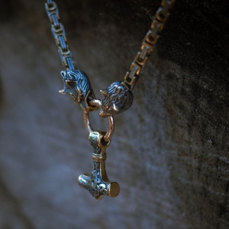 Collier Viking Loup - Sköll et Hati-HERITAGE VIKING