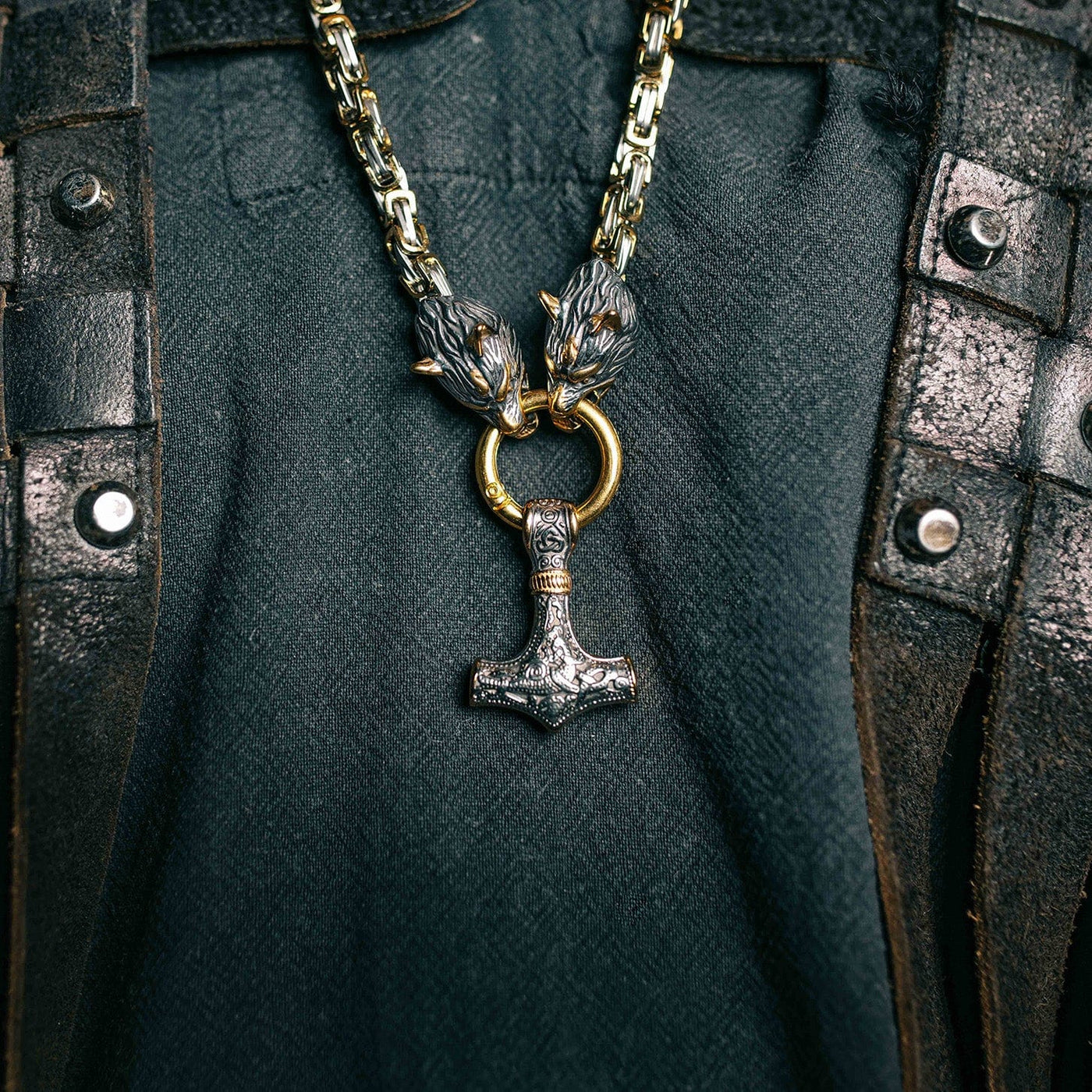 Collier Viking Loup - Sköll et Hati-HERITAGE VIKING
