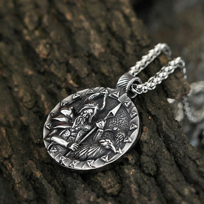 Collier Viking Odin et les corbeaux Huginn et Muninn-HERITAGE VIKING
