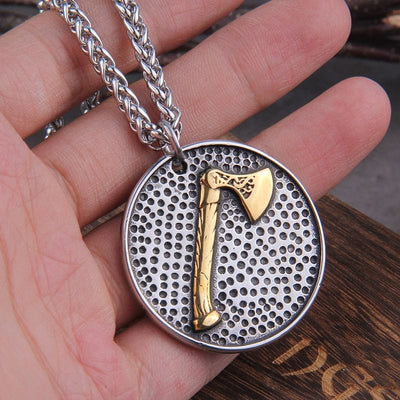 Collier Viking "Pendentif du Soleil Runic et Valknut"-HERITAGE VIKING
