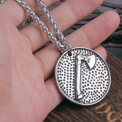 Collier Viking "Pendentif du Soleil Runic et Valknut"-HERITAGE VIKING