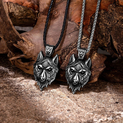 Collier viking tête de loup - Fenrir-HERITAGE VIKING