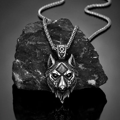 Collier viking tête de loup - Fenrir-HERITAGE VIKING