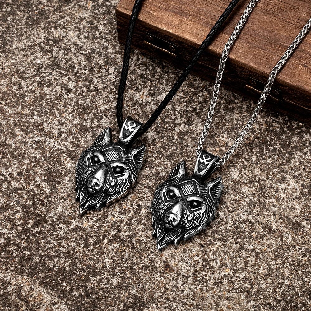 Collier viking tête de loup - Fenrir-HERITAGE VIKING