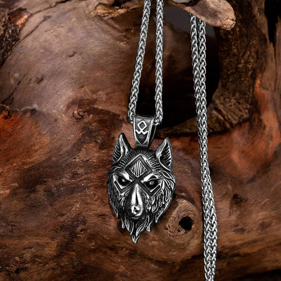 Collier viking tête de loup - Fenrir-HERITAGE VIKING