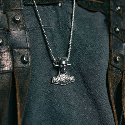 Collier Viking tête de mort Valknut-HERITAGE VIKING