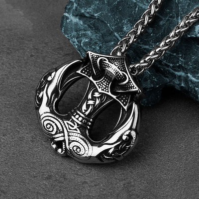Collier Vikings "Médaillon du Marteau et du Messager"-HERITAGE VIKING