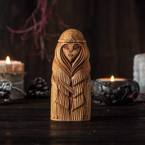 Statue en bois de Freya-HERITAGE VIKING
