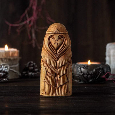 Statue en bois de Freya-HERITAGE VIKING